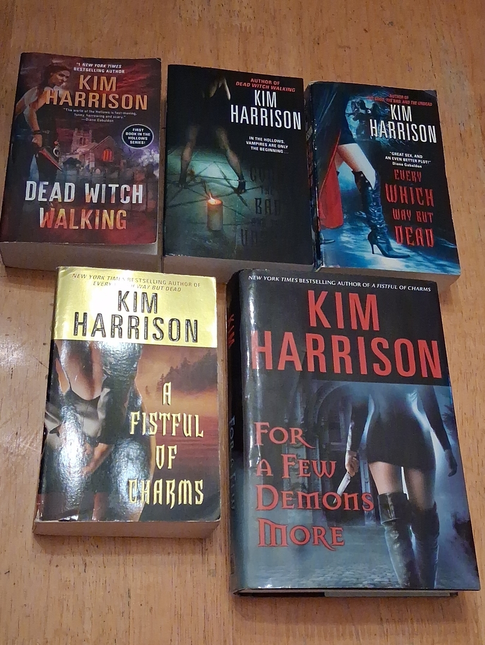 Kim Harrison The Hollows Series Books 1-5 Bundle Paperback Hardcover Witchcore
